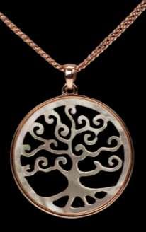 MOTHER OF PEARL HEART & TREE OF LIFE PENDANTS