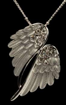 GUARDIAN ANGEL WINGS 49790 Angel Wings Necklace with Diamante 49790SR /Gold Angel Wings Necklace with Diamante 49790RG Rose Gold Plated Angel Wings Necklace with