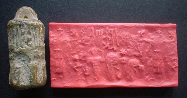 Intercultural Relations between... 9 Fig. 21: Cylinder stamp seal from Jalalabad (NMI 2698, Photo by Author). Fig. 22: Cylinder stamp seal from Jalalabad (NMI 2698, Photo by Author). figs.