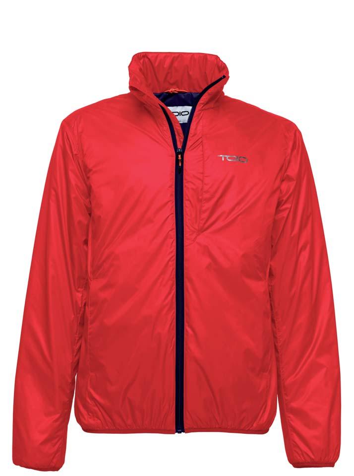 M05004T0 BOOM JACKET 10 >> M04001T0 BOOM HOODED JACKET 11 >> Water repellent, superlight and packable jacket with primaloft padding Front chest bag pocket and lower comfortable pockets Reflective