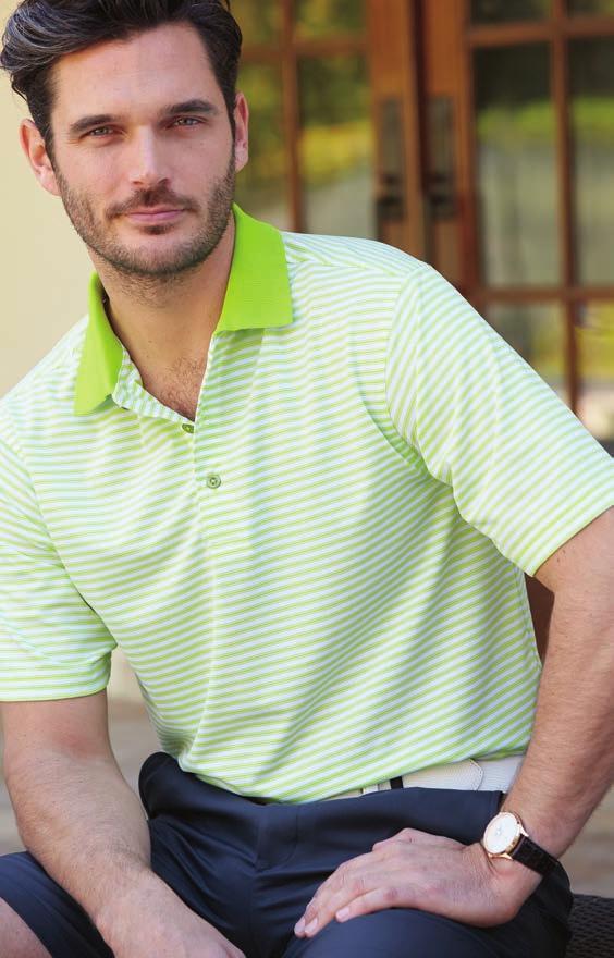 XH2O PERFORMANCE SOLID JERSEY POLO Smooth and lightweight with moisture-wicking comfort.
