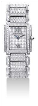 BLING SELECTIONS Lot 2527 CHOPARD. A FINE AND RARE 18K WHITE GOLD AND DIAMOND-SET RECTANGULAR WRISTWATCH WITH BRACELET SIGNED CHOPARD, LA STRADA MODEL, REF. 41/7091/8-20, CASE NOS.