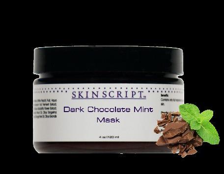 The Dark Chocolate Mint Mask can cause flushing, which will subside within 1-2 hours.