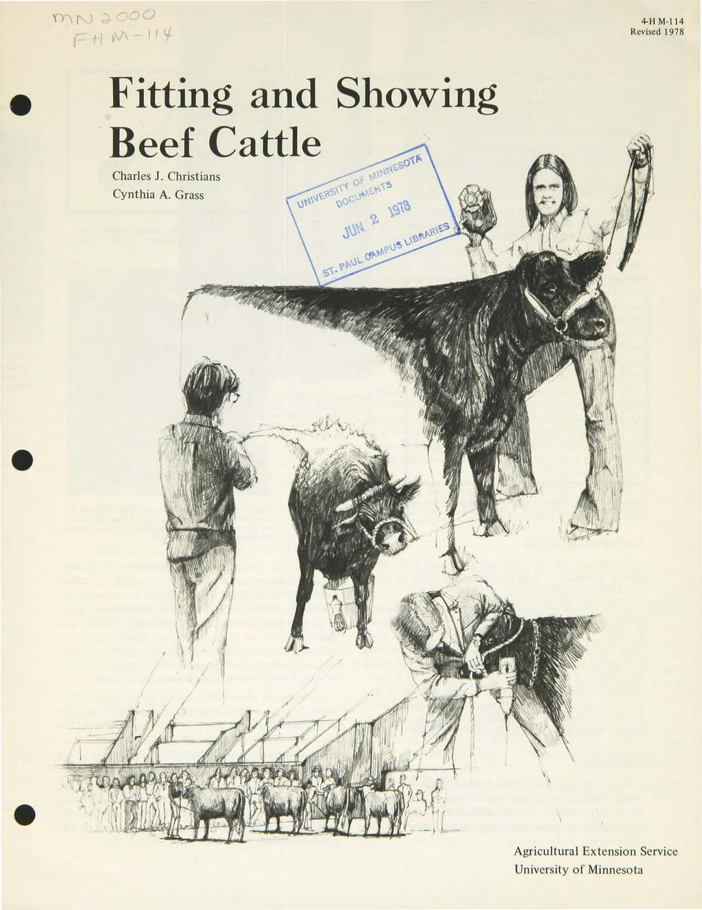 4-H M-114 Revised 1978 Fitting and Showing Beef Catt~le Charles 1.
