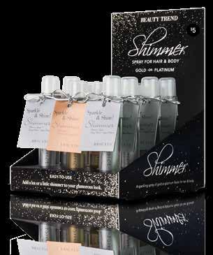 BEAUTY LIMITED EDITION GLAMOROUS GLOW Limited Edition Shimmer Spray for Hair & Body Shine Gold & Platinum 1-oz. Shimmer sprays add glitter wherever you need a little sparkle.