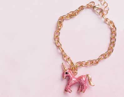 DAY-IN, DAY-OUT CLASSIC HOOPS E9327 PINK BEAR Collar Pink Bear Chain, 18" L. Pendant 3/4" x 1/2".