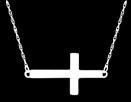 63"w x 1"h 20" sterling silver - 221619 *Chain sold separately Sideways Sterling Silver Heart* 255748 Measures.60"w x.60"h Sideways Sterling Silver Cross 255747 Measures.64"w x 1.