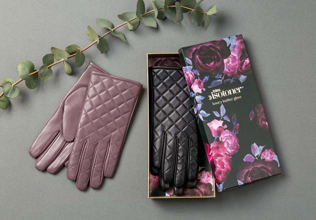LADIES GLOVES 69175 LUXURY LEATHER QUILTED GLOVE WITH ULTRA SOFT LINING