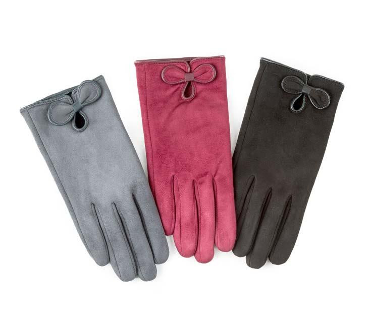 LADIES GLOVES 86190 WATER RESISTANT ROUCHED GLOVE Shower and windproof /