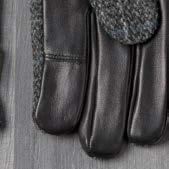 MENS GLOVES 86198 ISOTONER HERITAGE HARRIS TWEED & LEATHER GLOVE Genuine Harris Tweed and Leather Glove with strap detailing.