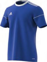 climalite fabric sweeps sweat away from your skin Ribbed crewneck Piping on sleeves Embroidered adidas brandmark on right chest Regular fit 100% polyester pique Sizes: XS S M L XL