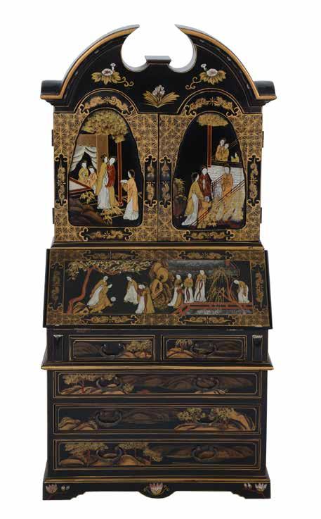 Lot 674 Chinese handpainted and lacquered cabinet with gilt
