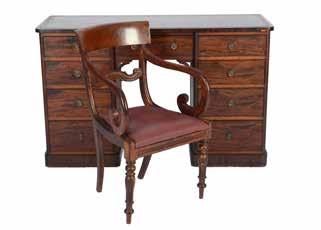 Lot 800 Victorian mahogany desk with red leather top