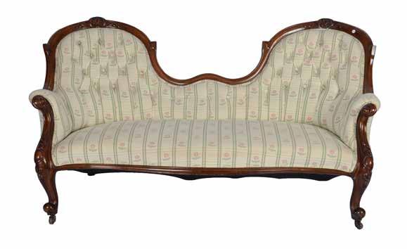 Lot 819 Victorian mahogany two-ended chaise