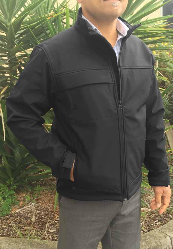Unisex Soft Shell Jacket 100% Bonded Polyester Soft Shell Raised Collar