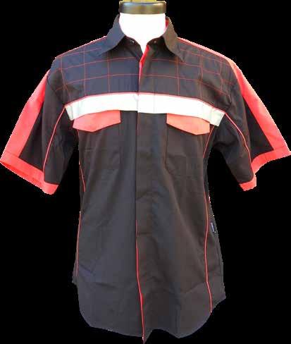 Red Stitching on chest only Reflective Chest Flap Underarm Air Venting