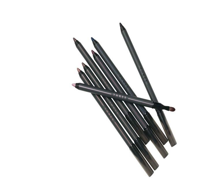 THREE MESMERIZING PERFORMANCE EYELINER PENCIL THREE Mesmerizing Performance Eyeliner Pencil 9 shades 3,000 yen each (excluding tax) True to its name, the mesmerizing eye liner pencil has the infinite
