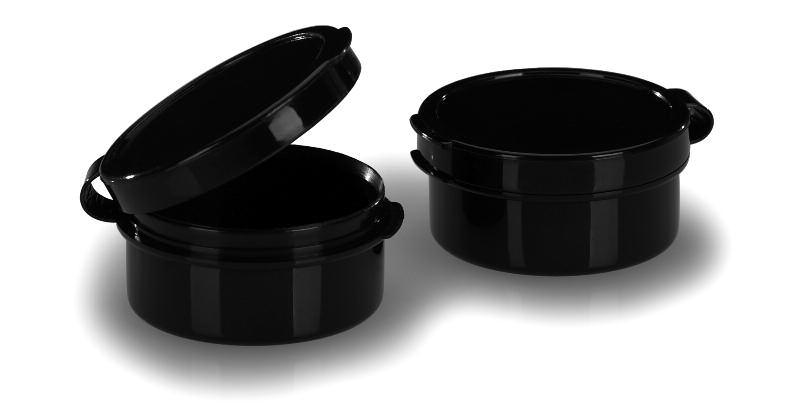No.: 7223200 black jar with 2-way divider and black trim window cap