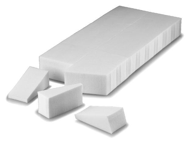 : 10104 triangular latex free jumbo wedges, white low density 100 pieces per heat sealed bag Sponges &
