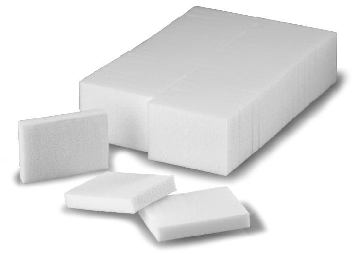 : 10036 36 piece latex free wedge block, white 1 block per heat sealed bag 10 blocks minimum/sold in