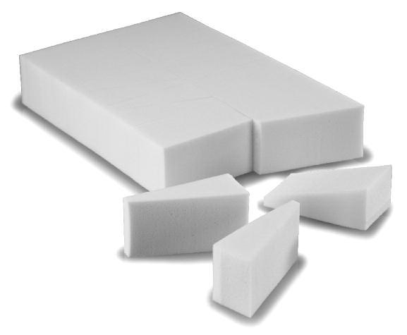 : 10115 2 1 /4 inch round latex free sponge with buffed edge, white 100 pieces per heat sealed bag :