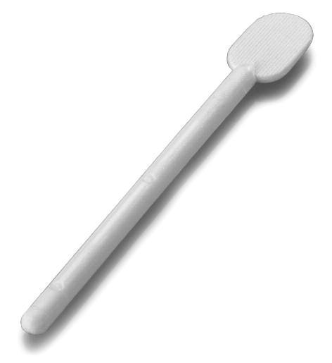: 80802 mini tapered spade spatula, white approximate length 21/2 inches Part No.