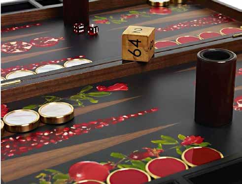 Each board comes with weighted aluminium playing pieces or you can order our exquisite semi-precious stone and brass bespoke playing pieces.