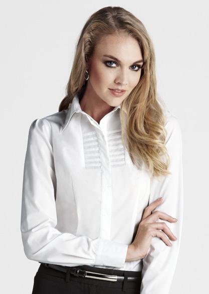 Shirt Berlin Ladies Short Sleeve Shirt 61% Cotton, 35% Polyester, 4% Elastane stretch