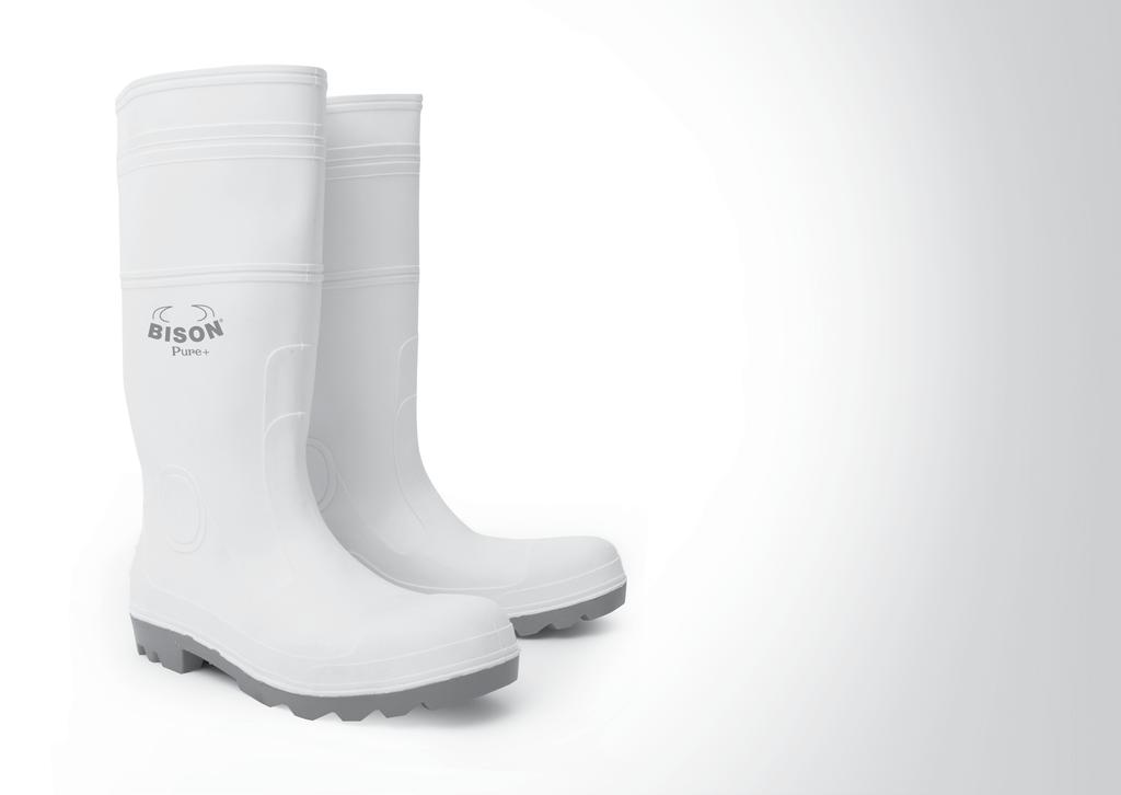 STEEL WIDE-FIT SAFETY TOE more lightweight Over 20% lighter than other gumboots Bison Pure Nitrile+ Gumboots are lighter than ever!