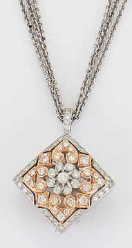 $5,195 2,595 1 CT DIAMOND PENDANT A full carat of gems on 18kt white and (here s the