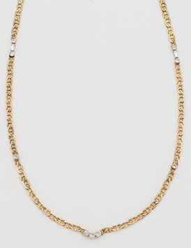 A whole carat of gems in 14kt gold, 19-inch length.