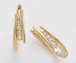 40 CT TW DIAMOND EARRINGS WITH LEVER BACK 14K 3/4 INCH.