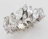 #1441_ #6235 #1455 #2050 #6801 #7583 2.5 CT DIAMOND ETERNITY BAND Unusual eternity band. All marquise diamonds. All around ring.