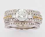 Estate Jewelry - one of a kind pieces 3-PC DIAMOND WEDDING SET WITH.96 CT EGL CERTIFIED EF COLOR I1 CENTER AND.68 CT TW SIDE DIAMONDS 18K.