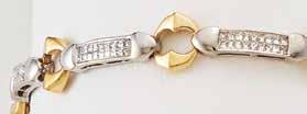 #1860 #8011 8 CT DIAMOND BRACELET Jewelry in italics. Isn t that how this 14 kt. Gold piece appears? Channel-set round and baguette diamonds.