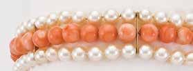 $2,488 995 7-7 1/2 MM 3-STRAND PEARL AND SAPPHIRE