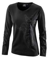 women Slim t-shirt Classic L/S t-shirt Cropped Griffin embroidery on front and Scania tab at bottom. 95% cotton, 5% elastane.