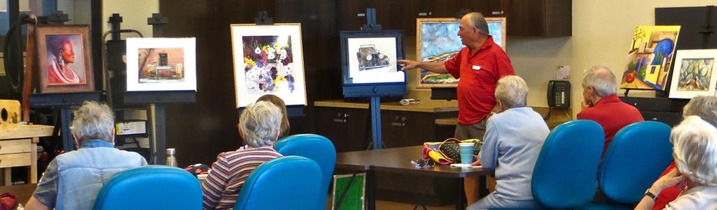 Quail Creek Fine Arts Painting Club January 2018 Member meeting Friday January 5, 9am Be sure to bring your work for Show & Tell. Coffee, cocoa and tea provided. Camaraderie is free.