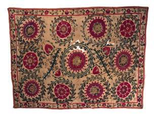 Asian textiles (11) 40-60 (plus 24%BP*) 172 Suzani panel Uzebekistan with various