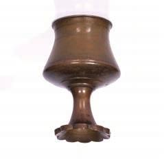 50-80 (plus 24%BP*) 245 Stupa bell Indian, 18th Century of simple ribbed form, with elongated top 18cm high