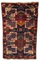 24%BP*) 345 Large Shirvan rug Caucasian of blue ground with