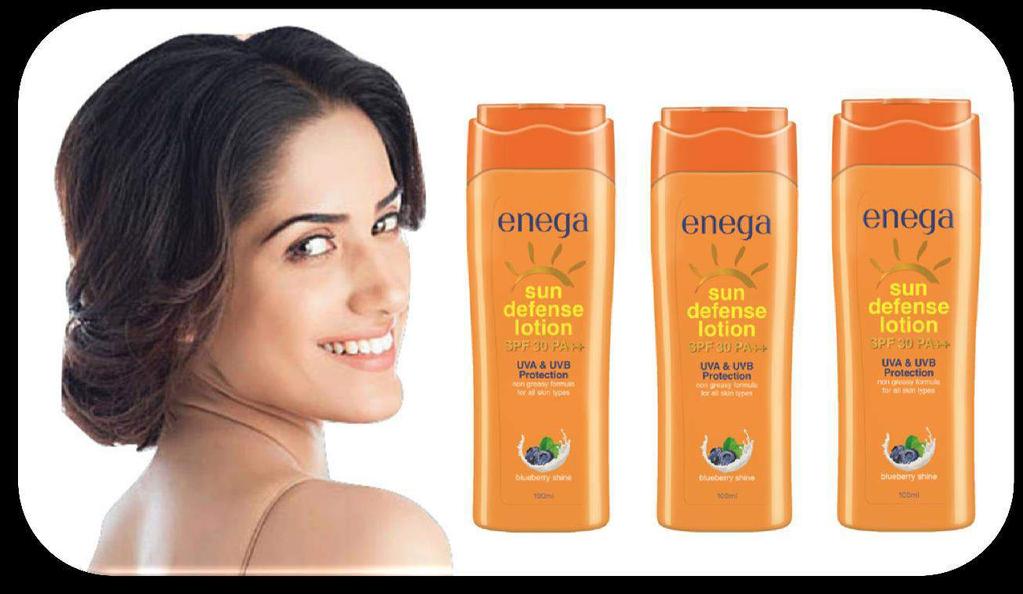 Enega Sun Defense Lotion Protect your skin from UV rays. Prevents Sunburns and Tanning. Make your skin soft, and glow.