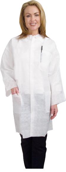with Zipper Front Open Wrists & Ankles PP1210P Lab Coats PP1210P Collar & Snap Button Front One Chest Pocket & Two