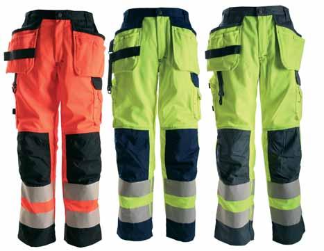 Hi-vis garments EN 471 class 2 Toolpocket trousers class 2 Same perfect fit as our successful Jubilee Carpenter trousers.