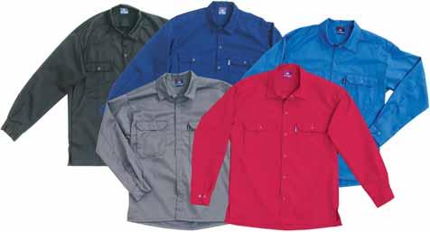 Shirts Industry shirt Comes in two different mixes of fabric; 100 % cotton or 65 % polyester, 35 % cotton.