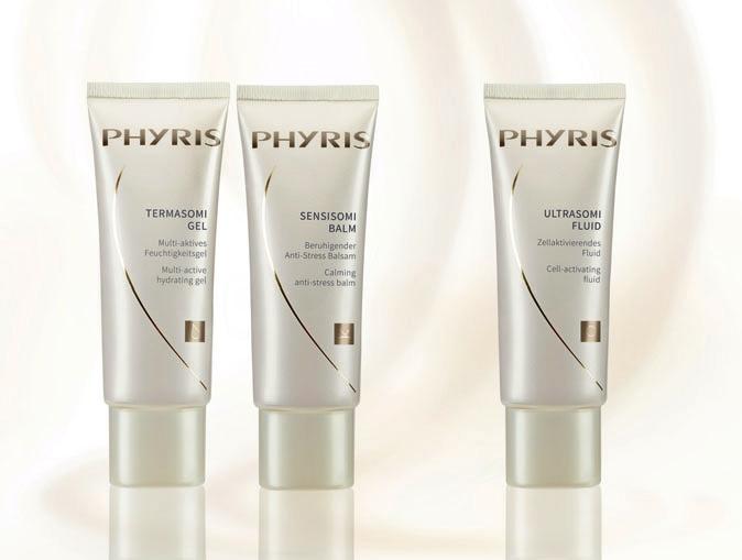 Unique products by PHYRIS Phase 2 TERMASOMI GEL & SPRAY SENSISOMI BALM ULTRASOMI FLUID Age Every age Refreshing, oil-free gel or spray that improves the skin s receptiveness The skin is supplied with