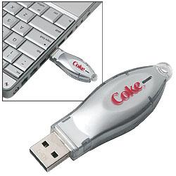 Silver US Memory Stick High-tech computer accessory provides an exclusive solution combining storage, security, mobility and privacy all in one unit.