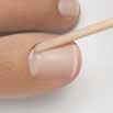 Use a manicure nipper to carefully remove the loosened cuticle tissue, as well as any loose pieces of dead skin or hangnails. 5.