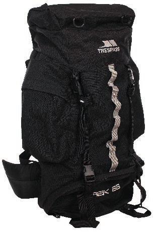 BAGS TP400 TREK 33 RUCKSACK Supportive back system and padded hip belt. Padded shoulder straps. Compression straps. Two side zip pockets. Front pouch pocket. Raincover included.