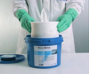 Desco Wipes DT are made of high quality, nearly lint-free non-woven material. Desco Wipes DT are compatible with all commercially available surface disinfectants.